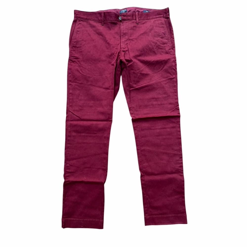 Banana Republic Traveler Pants Burgundy Slim Fit Stretch Chinos W30x30
